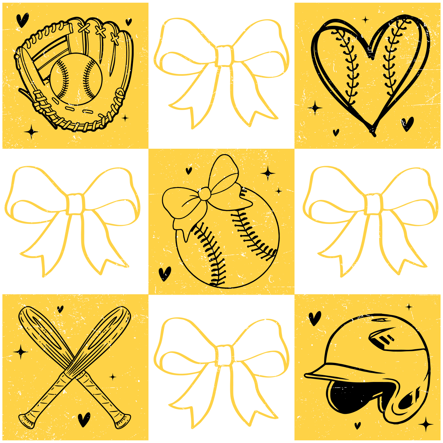 Checkered Softball Coquette
