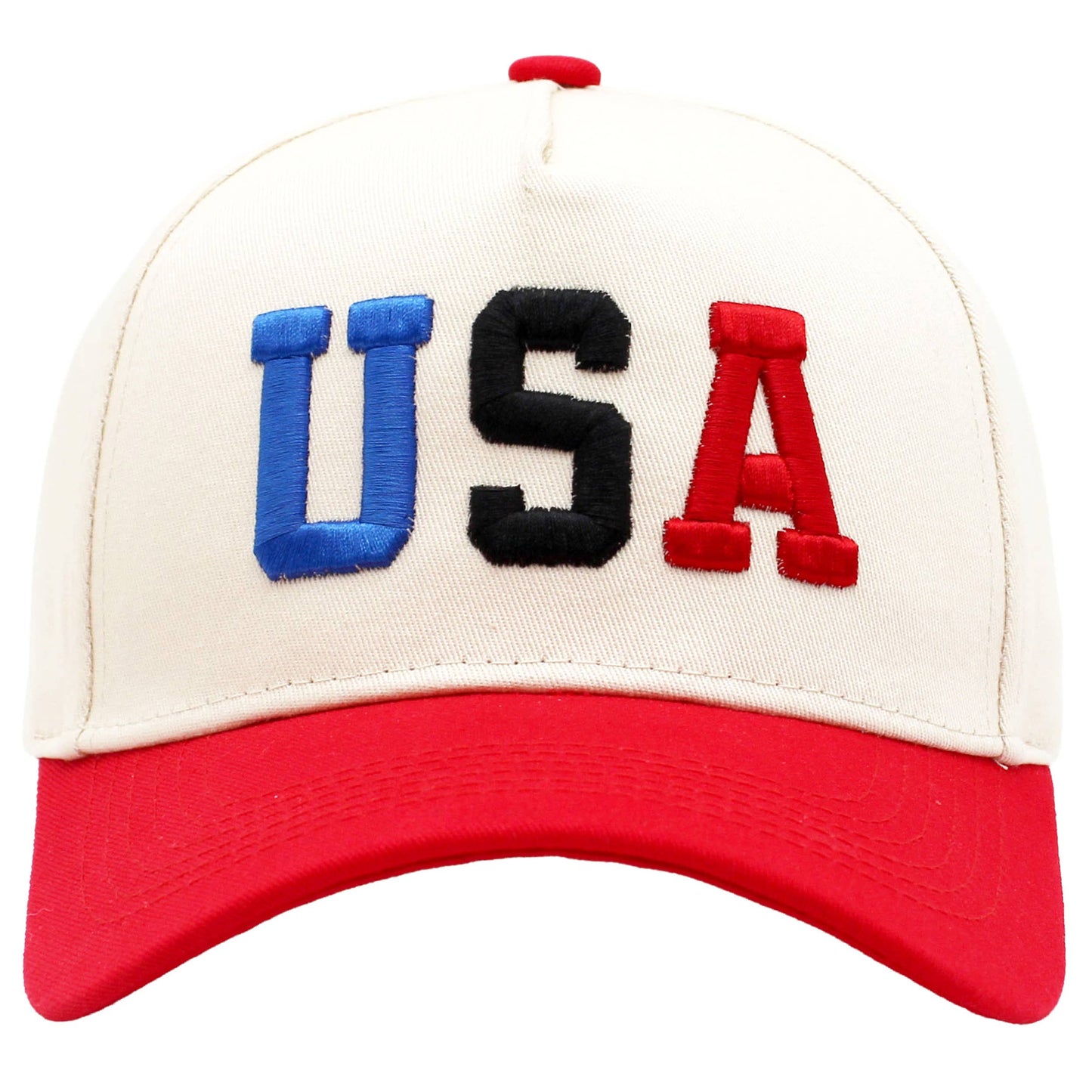 USA Multi Color Embroidered Letter Baseball Cap