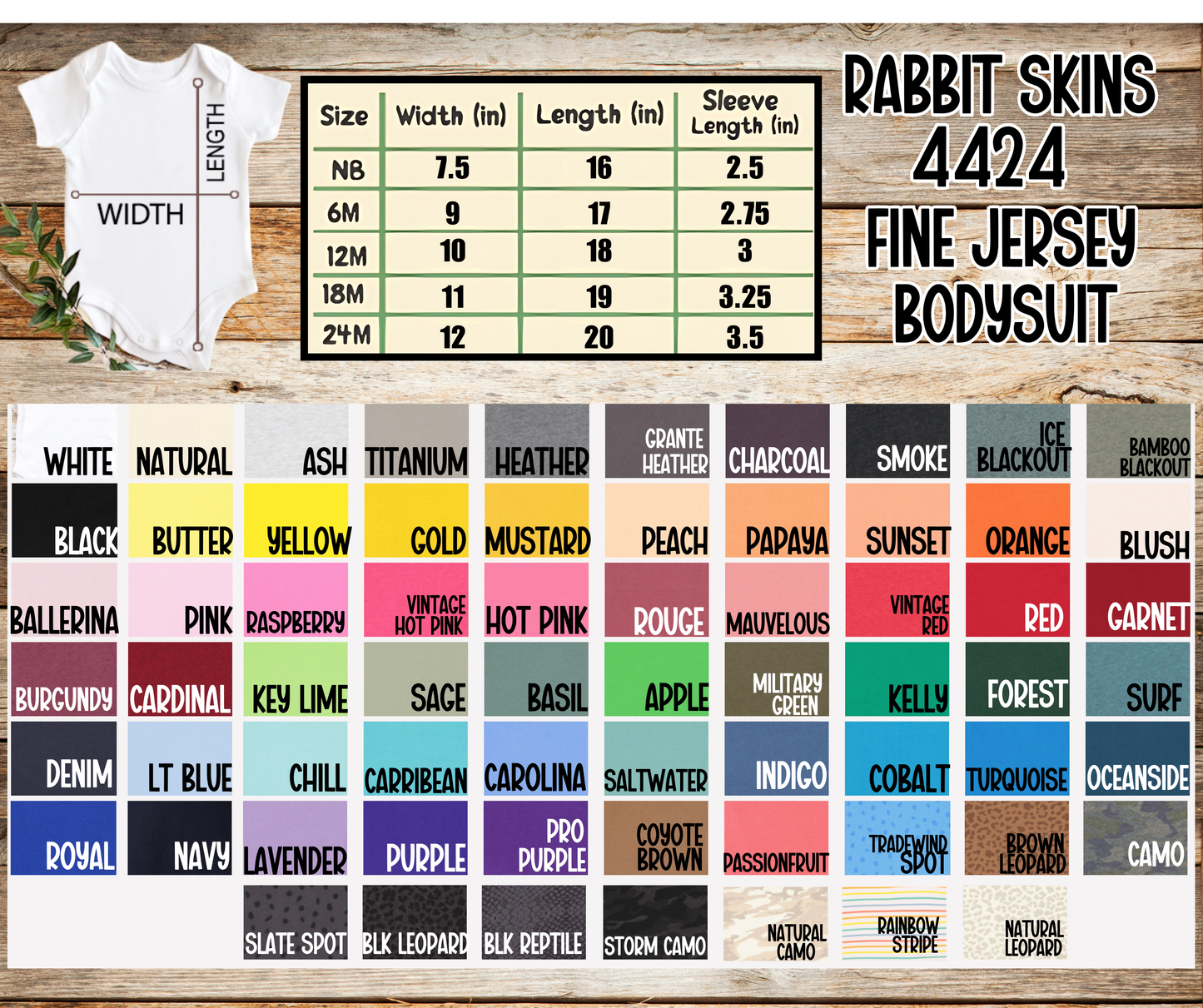 Rabbit Skins Infant Bodysuit