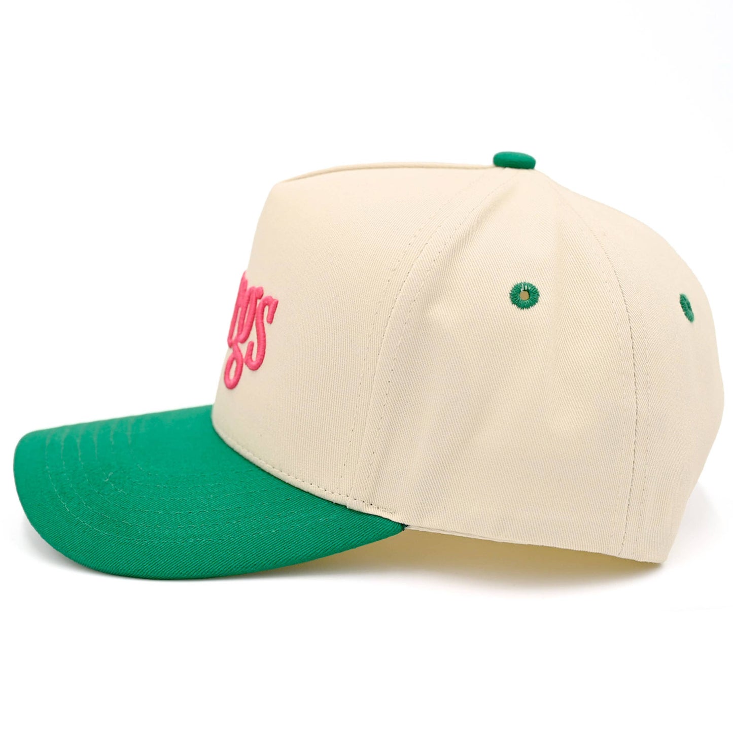 C.C MARGS Lettering Two Tone Trucker Baseball Snap Back Cap