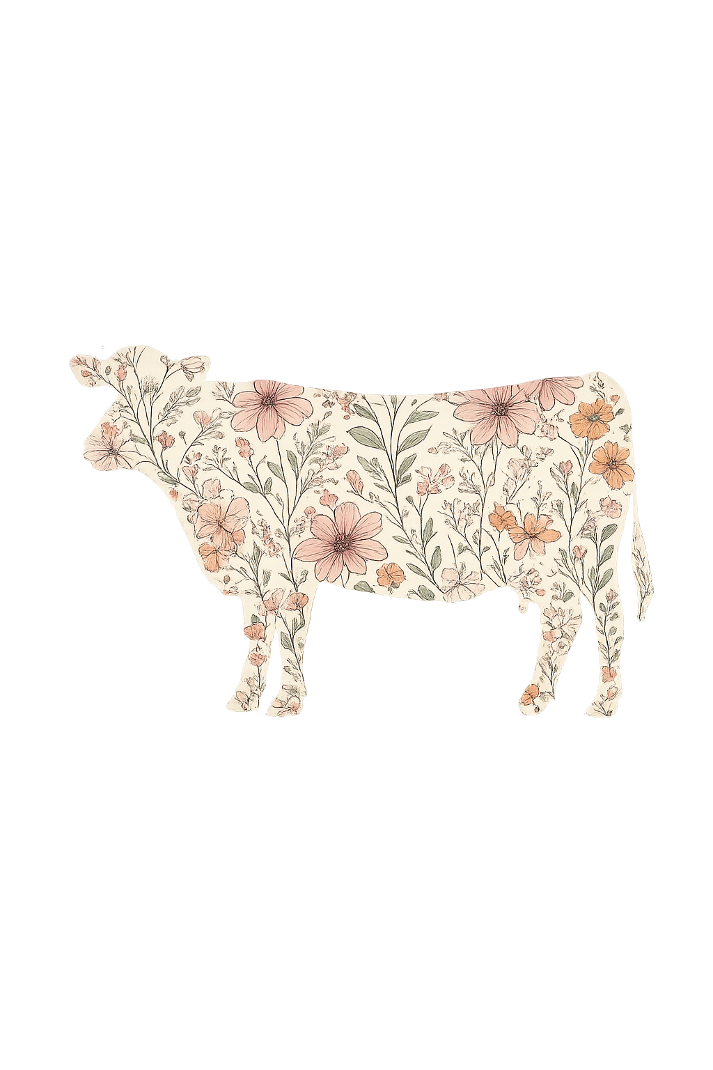 Floral Cow