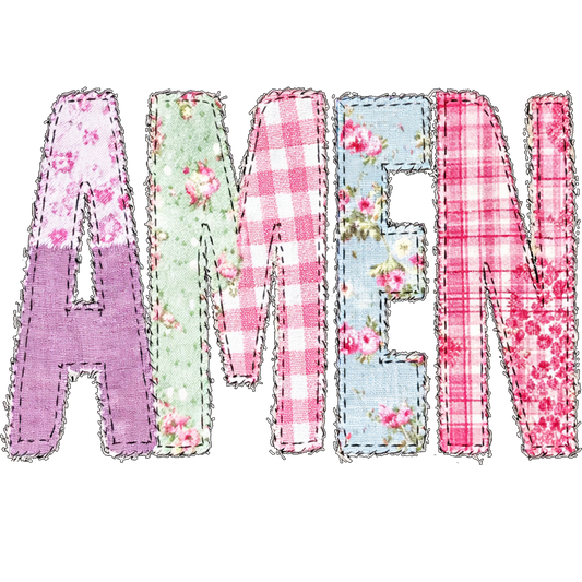 Faux Quilted Amen