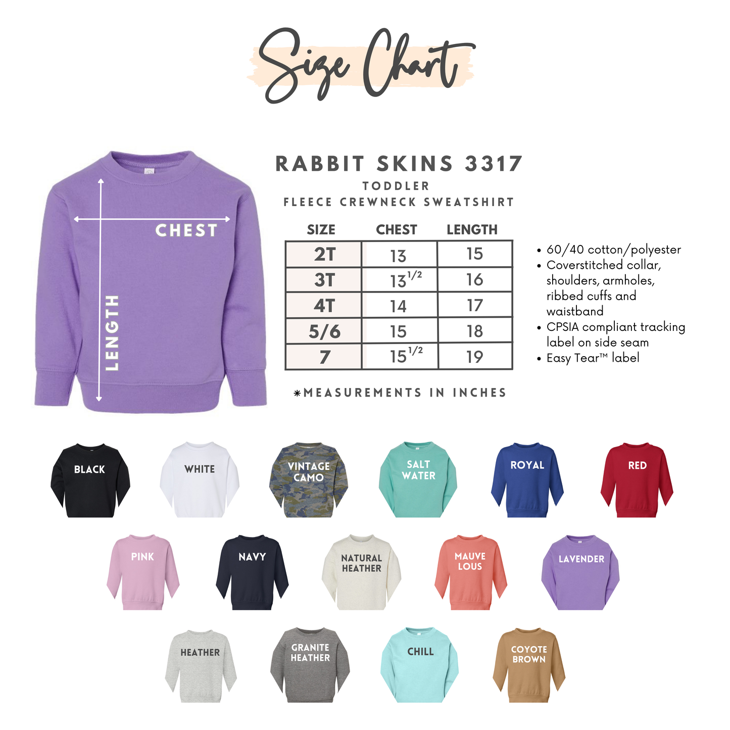 Rabbit Skins Toddler Crewneck