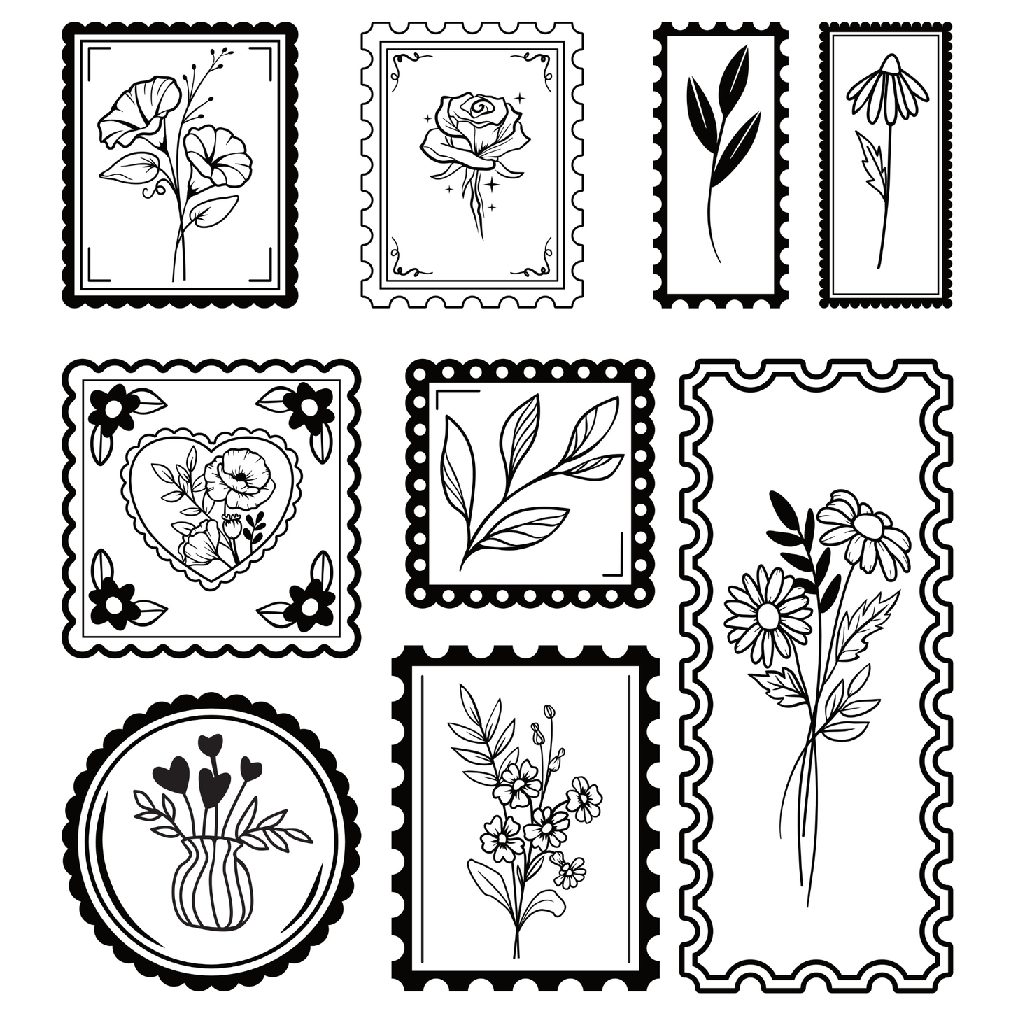 Flower Postage Stamps