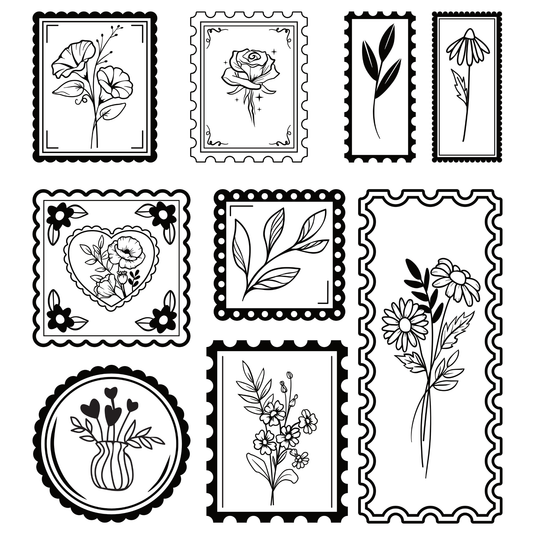 Flower Postage Stamps