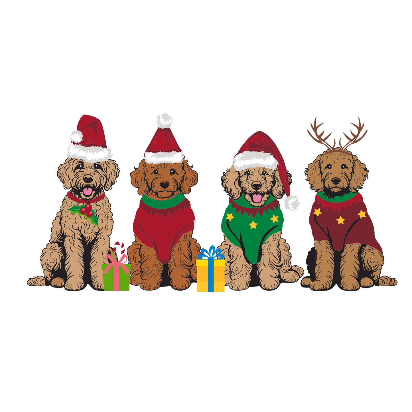 Golden-doodle Chrismtas